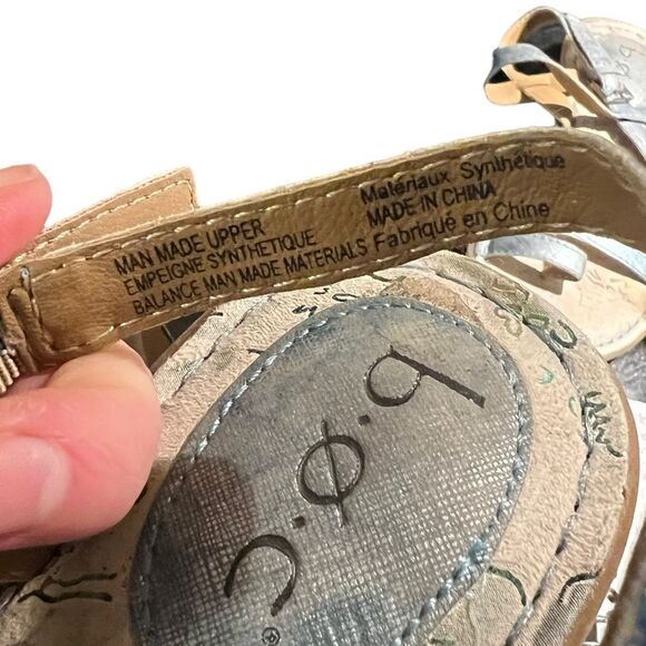 B.o.c blue metallic strapy sandals. Size 6 - Picture 4 of 7